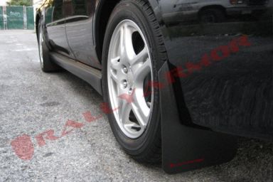 Rally Armor Basic Black Mud Flap w/Red Logo for 02-07 Subaru WRX/STI/RS/2.5i (wagons req mod)