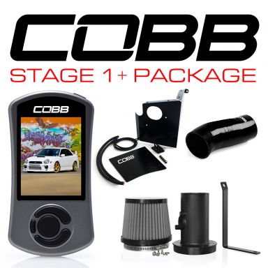 Cobb Stage 1+ Power Package w/ V3 Access Port for 02-05 WRX - Black