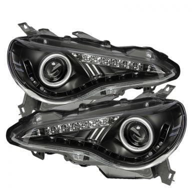 Spyder Projector Headlights for 12-14 Subaru BRZ - DRL LED Black